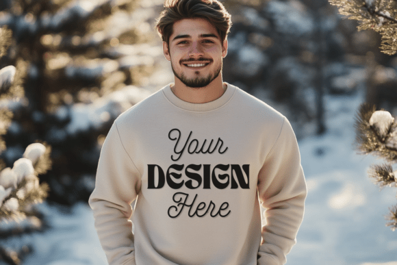 Download Gildan 18000 Men Sand Mockup 51 - Sand mockup Collection