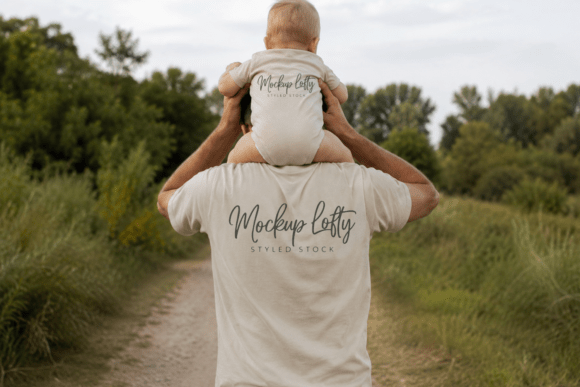 Download Daddy and Me Gildan 5000 Sand Mockup 1 - Sand mockup Collection