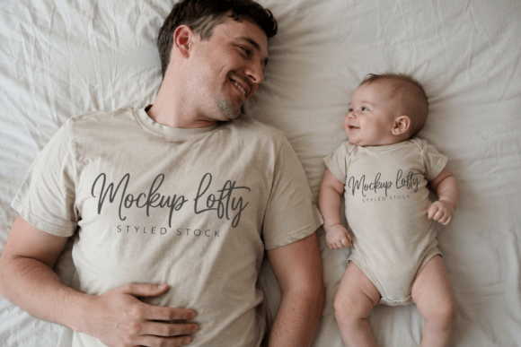 Download Daddy and Me Gildan 5000 Sand Mockup 2 - Sand mockup Collection