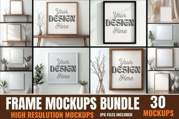 Download Frame Mockups Bundle - Frame mockup Collection