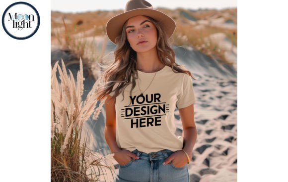 Download Boho Bella Canvas 8800 Sand Mockup 3 - Sand mockup Collection