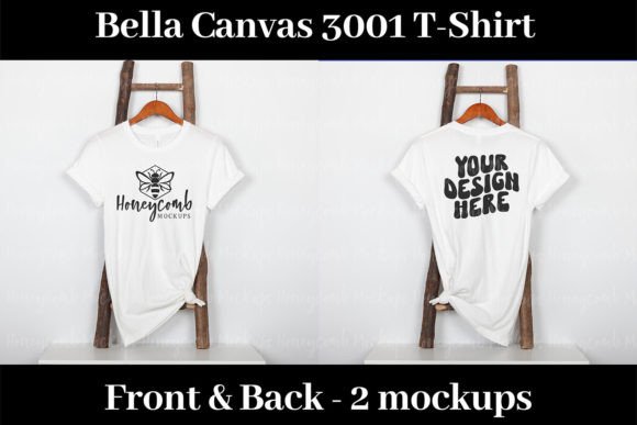 Download 3001 White Shirt Mockup, Front and Back - White shirt mockup Collection