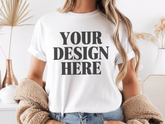 Download Comfort Colors 3023cl White Shirt Mockup - White shirt mockup Collection