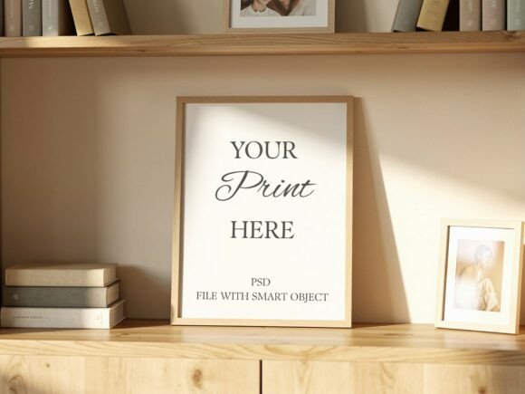 Download Library Bookshelf Frame Mockup - Frame mockup Collection